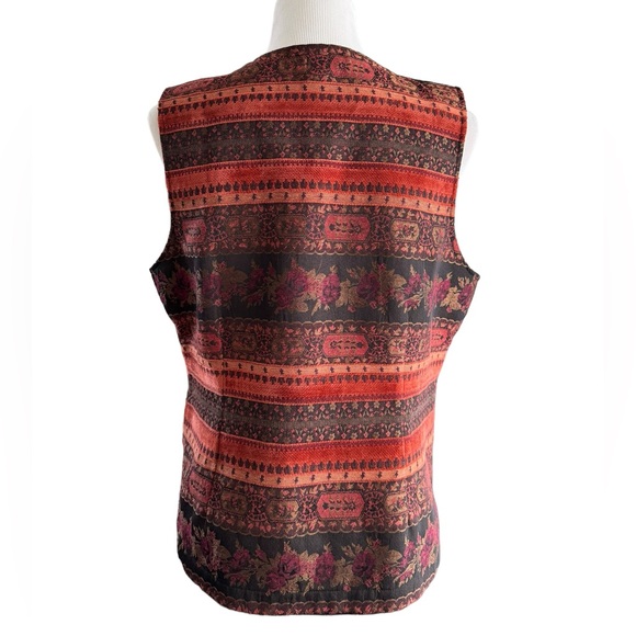 Vintage Christopher and Banks Bohemian Multi Texture Vest Size L - Picture 4 of 11